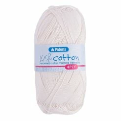 Top 10 ???? Patons Cream 100% Cotton 4 Ply Yarn 100g ????
