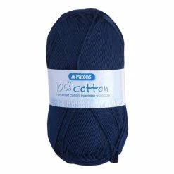 Cheapest ✔️ Patons Navy 100% Cotton DK Yarn 100g ????