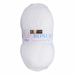 Wholesale ???? Hayfield White Baby Bonus 4 Ply Yarn 100g (856) ????