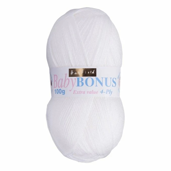 Wholesale ???? Hayfield White Baby Bonus 4 Ply Yarn 100g (856) ????