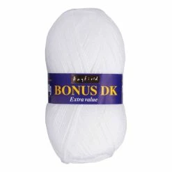 New ???? Hayfield White Bonus DK Yarn 100g (961) ????