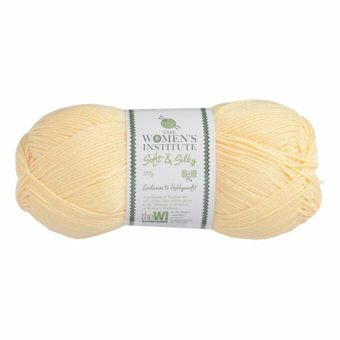 Cheapest ???? The WI ???? Women's Institute Yellow Soft And Silky 4 Ply Yarn 100g ????