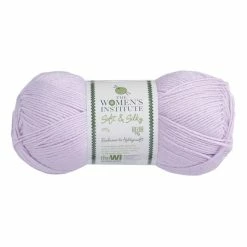 Promo ???? The WI ???? Women's Institute Lilac Soft And Silky 4 Ply Yarn 100g ✔️