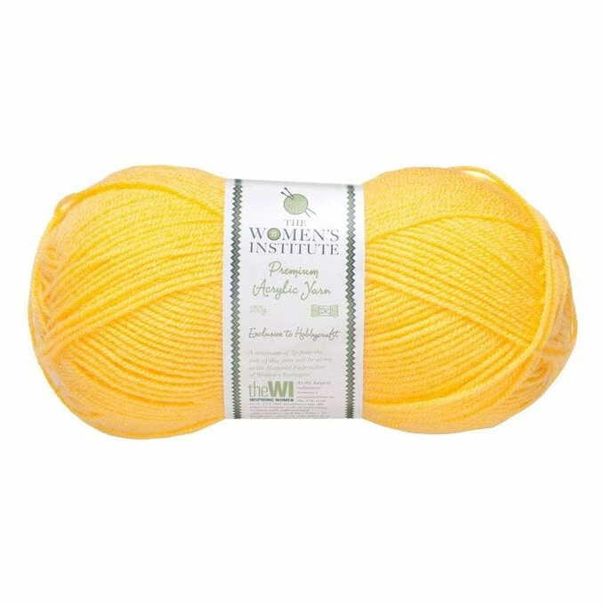 Brand new ???? The WI ???? Women's Institute Yellow Premium Acrylic Yarn 100g ⌛