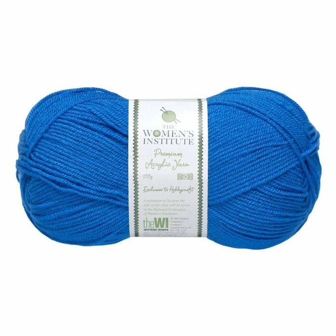 Promo ???? The WI ???? Women's Institute Blue Premium Acrylic Yarn 100g ????