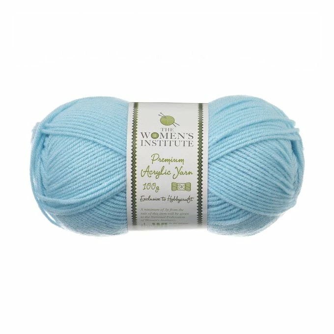 Brand new ???? The WI ???? Women's Institute Soft Blue Premium Acrylic Yarn 100g ????