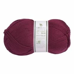 Budget ✨ The WI ???? Women's Institute Plum Soft And Smooth Aran Yarn 400g ????