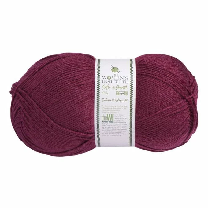 Budget ✨ The WI ???? Women's Institute Plum Soft And Smooth Aran Yarn 400g ????