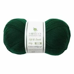 Brand new ???? The WI ???? Women's Institute Dark Green Soft And Smooth Aran Yarn 400g ✔️