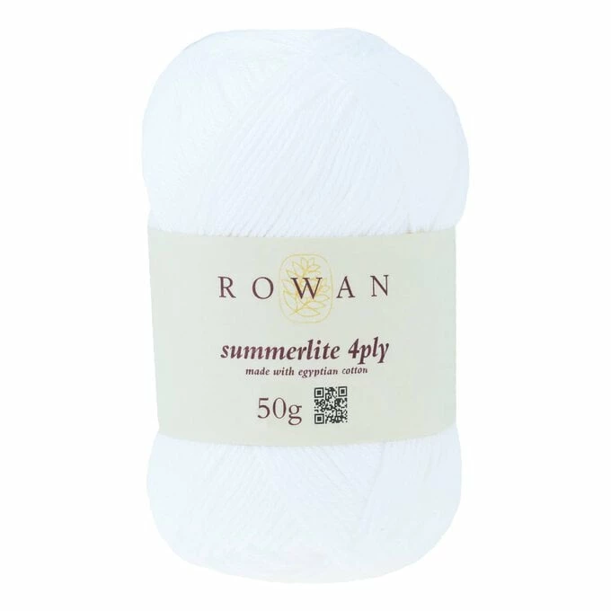 Coupon ???? Rowan Pure White ???? Summerlite 4ply Yarn 50 G ????