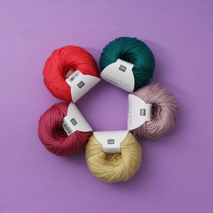 Best Pirce ???? Rico Design Rico Essentials Saffron Cotton DK Yarn 50g ???? - Image 3