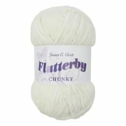 Best Pirce ???? James C Brett Cream Flutterby Chunky Yarn 100 G ????