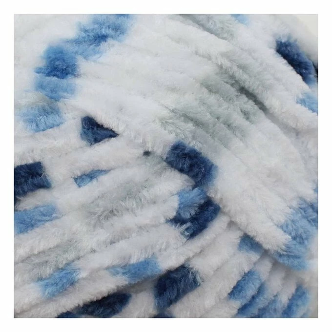 Cheapest ???? James C Brett White Blue Multi Flutterby Chunky Yarn 100 G ???? - Image 2