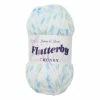 Outlet ???? James C Brett White Blue Mint Flutterby Chunky Yarn 100 G ✔️