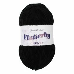 Budget ???? James C Brett Black Flutterby Chunky Yarn 100g ????