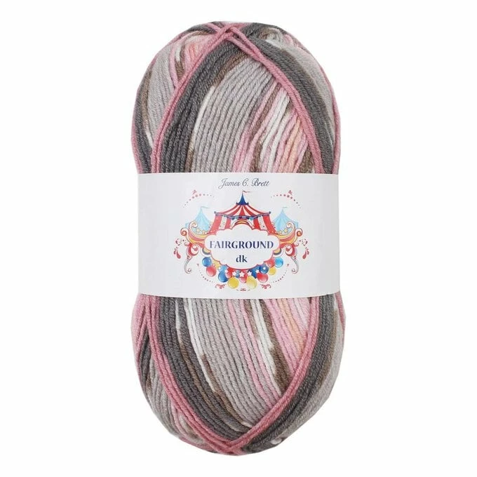 Brand new ???? James C Brett Pink Grey Mix Fairground DK Yarn 100g ????
