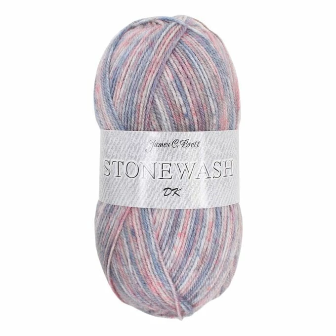 Outlet ???? James C Brett Light Denim And Pink Stonewash DK Yarn 100g ✔️