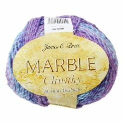 Deals ???? James C Brett Violet And Blue Marble Chunky Yarn 200g â¤ď¸