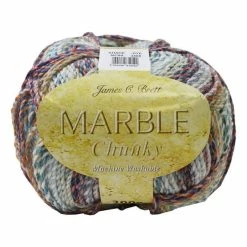 Discount ???? James C Brett Blue Rust Green Marble Chunky Yarn 200g ????