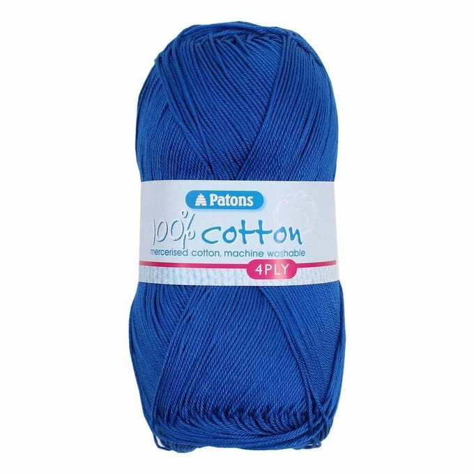 Cheap ✔️ Patons Royal Blue 100% Cotton 4 Ply 100g ????