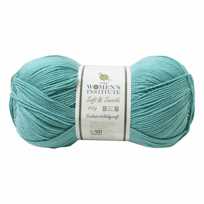 New ???? The WI ???? Women's Institute Teal Soft And Smooth Aran Yarn 400g ????