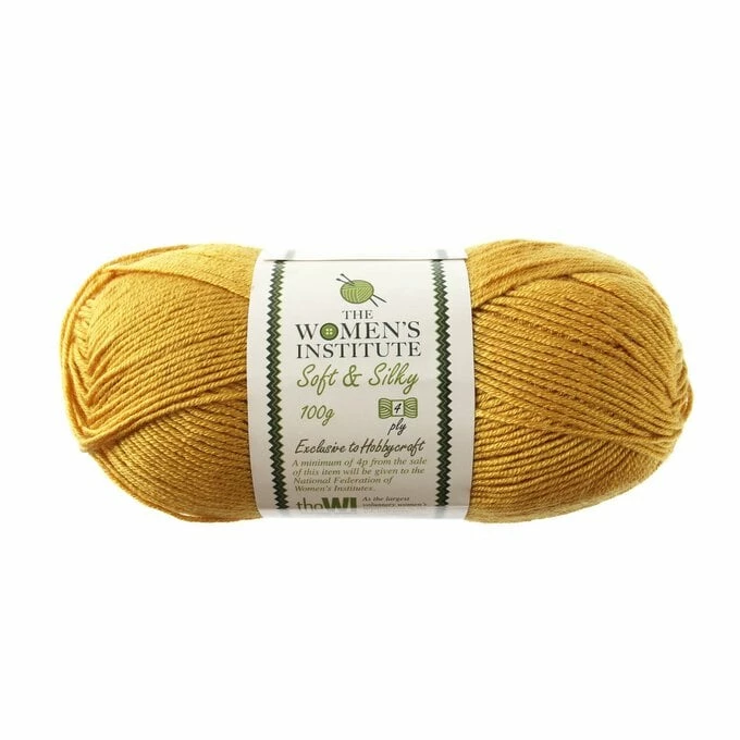 Cheap ❤️ The WI ???? Women's Institute Mustard Soft And Silky 4 Ply Yarn 100g ????