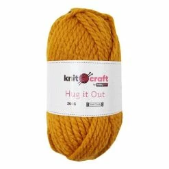 Promo ???? Knitcraft Mustard Hug It Out Yarn 200g ????