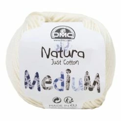 New ❤️ DMC 03 Natural Natura Medium Crochet Yarn 50g ????