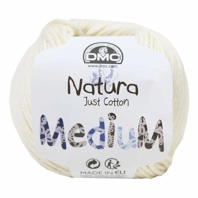 New ❤️ DMC 03 Natural Natura Medium Crochet Yarn 50g ????