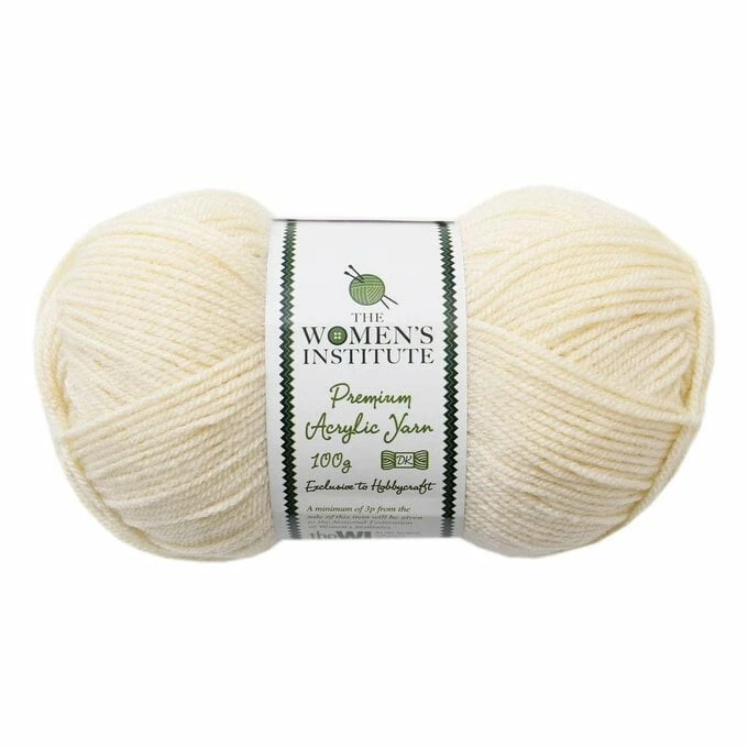 Outlet ✔️ The WI ???? Women’s Institute Cream Premium Acrylic Yarn 100g ????