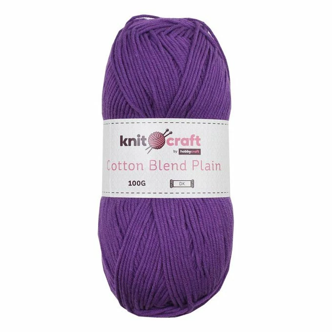 Top 10 ???? Knitcraft Purple Cotton Blend Plain DK Yarn 100g ????
