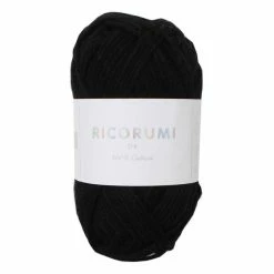 Best Sale ???? Rico Design Rico Black Ricorumi DK Yarn 25g ✔️