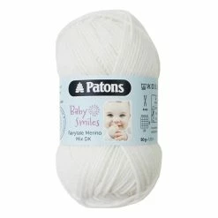 Budget ⭐ Patons White Fairytale Merino Mix DK Yarn 50g ????