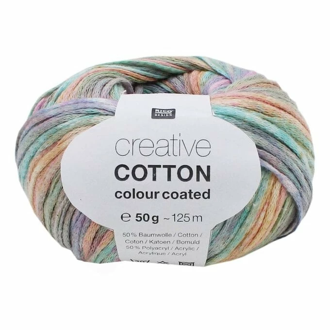 Discount ???? Rico Design Rico Pastel Mix Creative Cotton Colour ???? Coated Yarn 50g ????