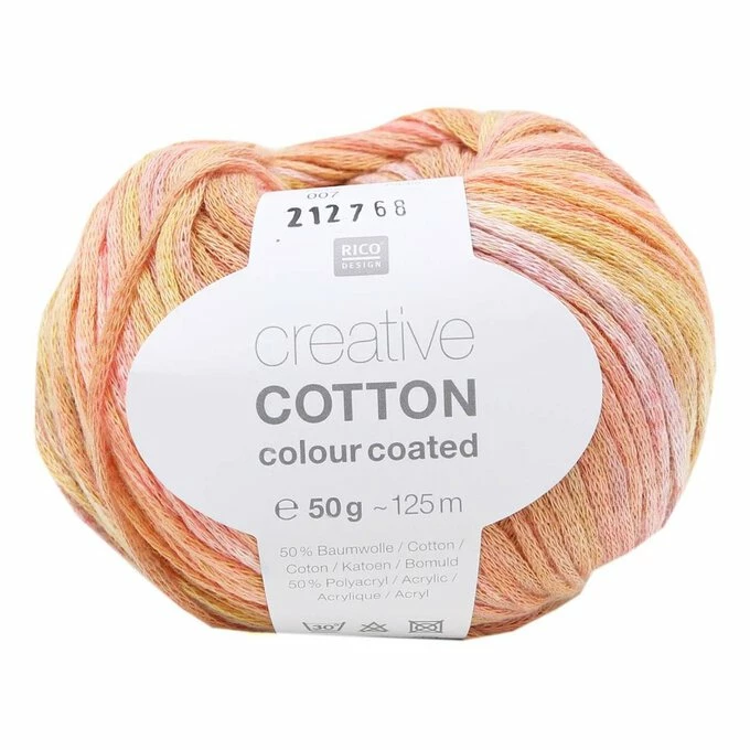 Buy ???? Rico Design Rico Orange Mix Creative Cotton Colour ???? Coated Yarn 50g ????