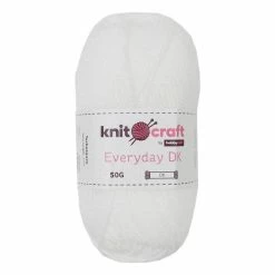 Deals ???? Knitcraft White Everyday DK Yarn 50g ????