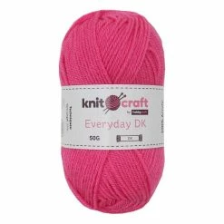Cheapest ✨ Knitcraft Hot Pink Everyday DK Yarn 50g ⭐