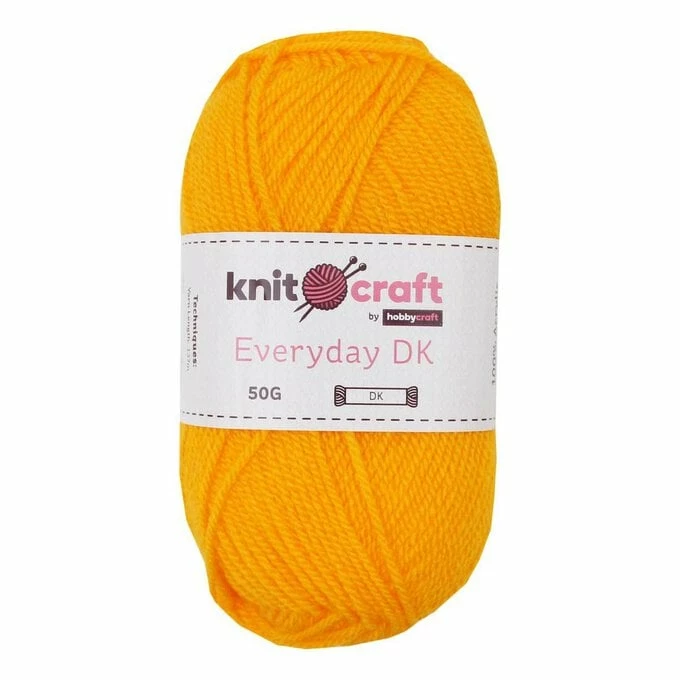 Best Sale ???? Knitcraft Golden Yellow Everyday DK Yarn 50g ????