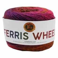 Best Pirce ✔️ Lion Brand Pink Marmalade Ferris Wheel Yarn 85g ????