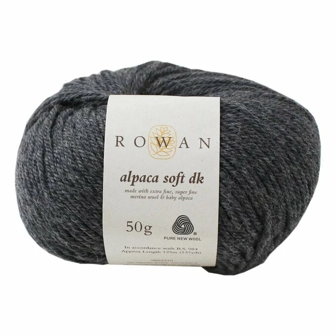 Best Pirce ???? Rowan Charcoal Alpaca Soft DK Yarn 50g ✨