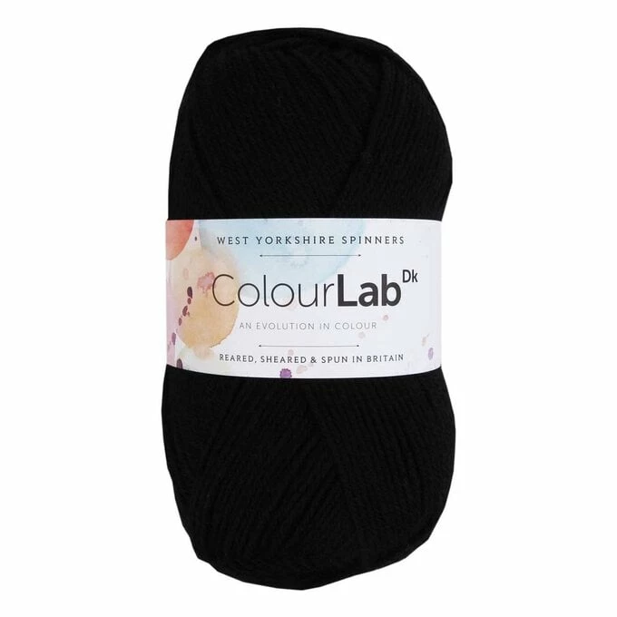 Promo ❤️ West Yorkshire Spinners Phantom Black ColourLab DK Yarn 100g ⭐