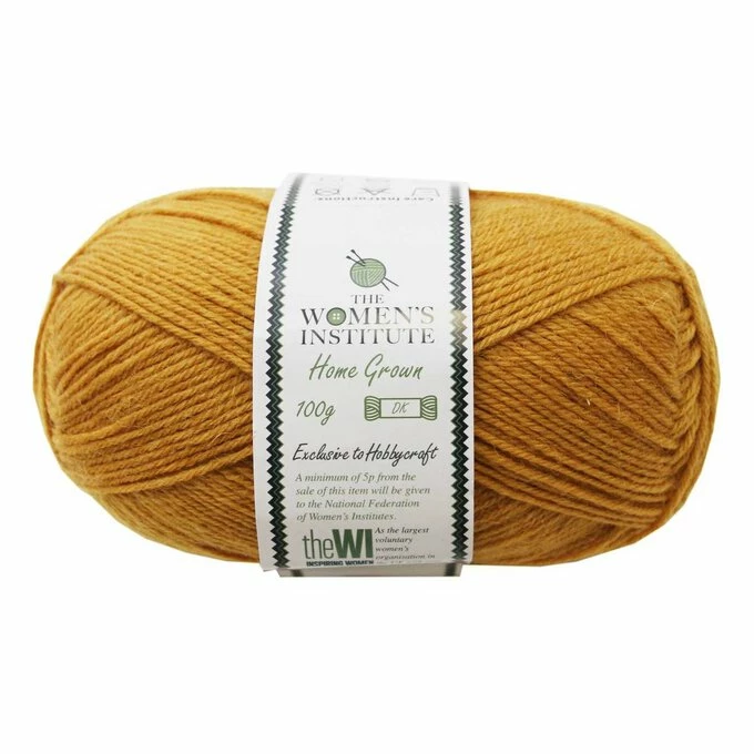 Coupon ???? The WI ???? Women's Institute Mustard Home Grown DK Yarn 100g (377) ✨