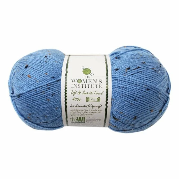 Flash Sale ???? The WI ???? Women's Institute Cornflower Soft And Smooth Tweed Aran Yarn 400g ????