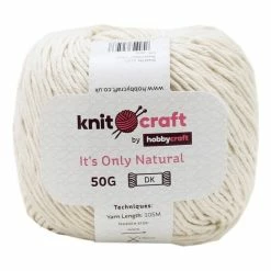 Buy ???? Knitcraft Cream It's Only Natural Light DK Yarn 50g ????