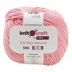Flash Sale ???? Knitcraft Pink It's Only Natural Light DK Yarn 50g ✨