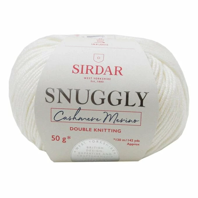 Flash Sale ???? Sirdar White Snuggly Cashmere Merino DK Yarn 50g ????