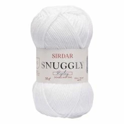 Coupon ???? Sirdar Whizz Kid White Snuggly Replay DK Yarn 50g ⌛