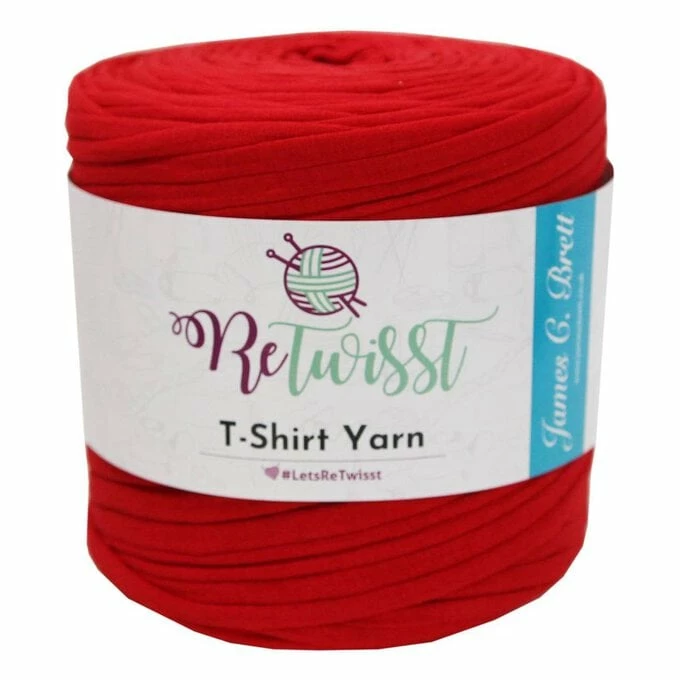 Coupon ⭐ James C Brett ReTwisst Red Shades T-Shirt Yarn 650g ????