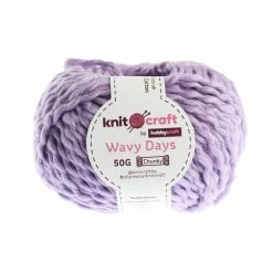 New ???? Knitcraft Lilac Wavy Days Yarn 50g ✔️