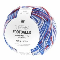 Top 10 ✨ Rico Design Rico Blue-Red Superba Footballs 4 Ply Yarn 100g ????